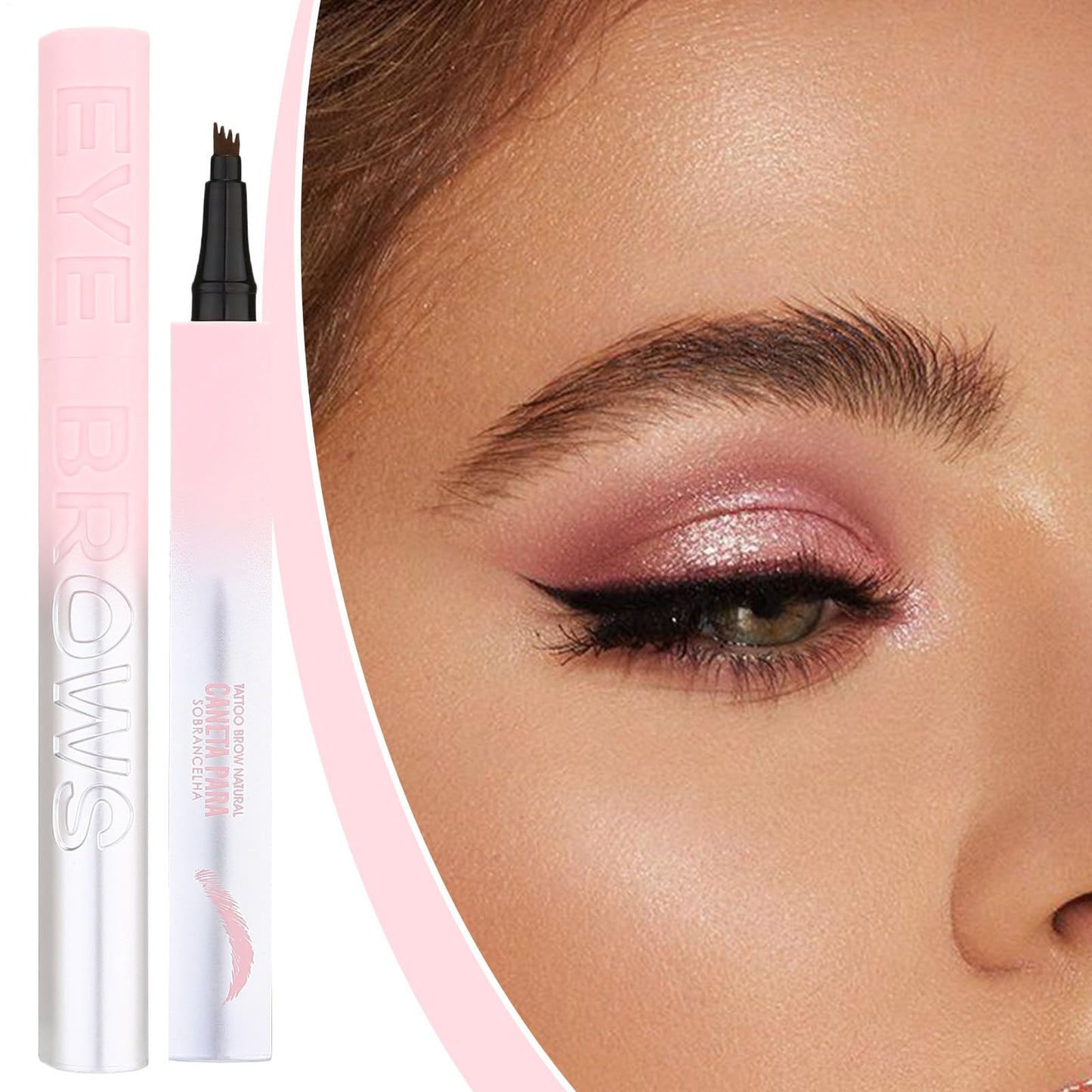 Lápiz de Cejas Impermeable 4 Puntas 2x1