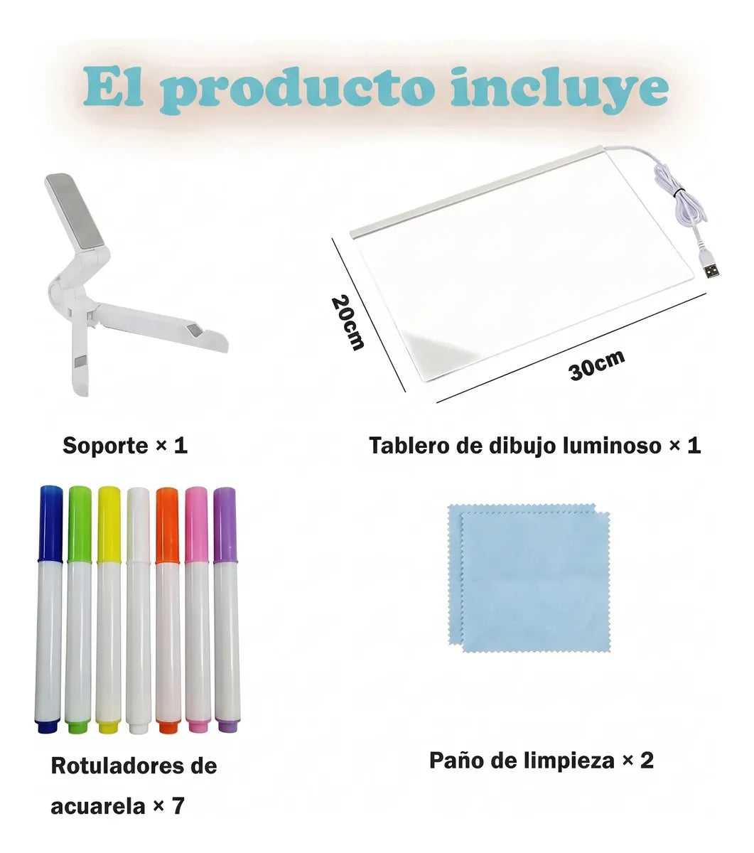 Pizarra Mágica Luz LED USB