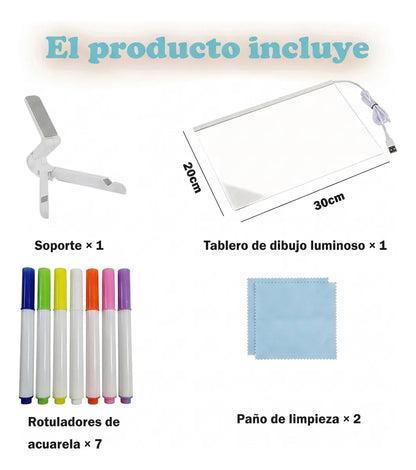 Pizarra Mágica Luz LED USB