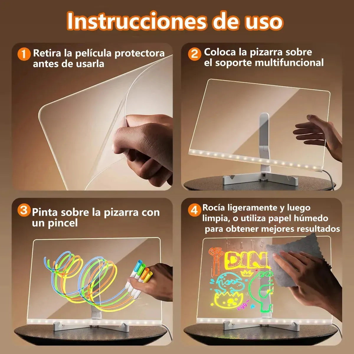 Pizarra Mágica Luz LED USB