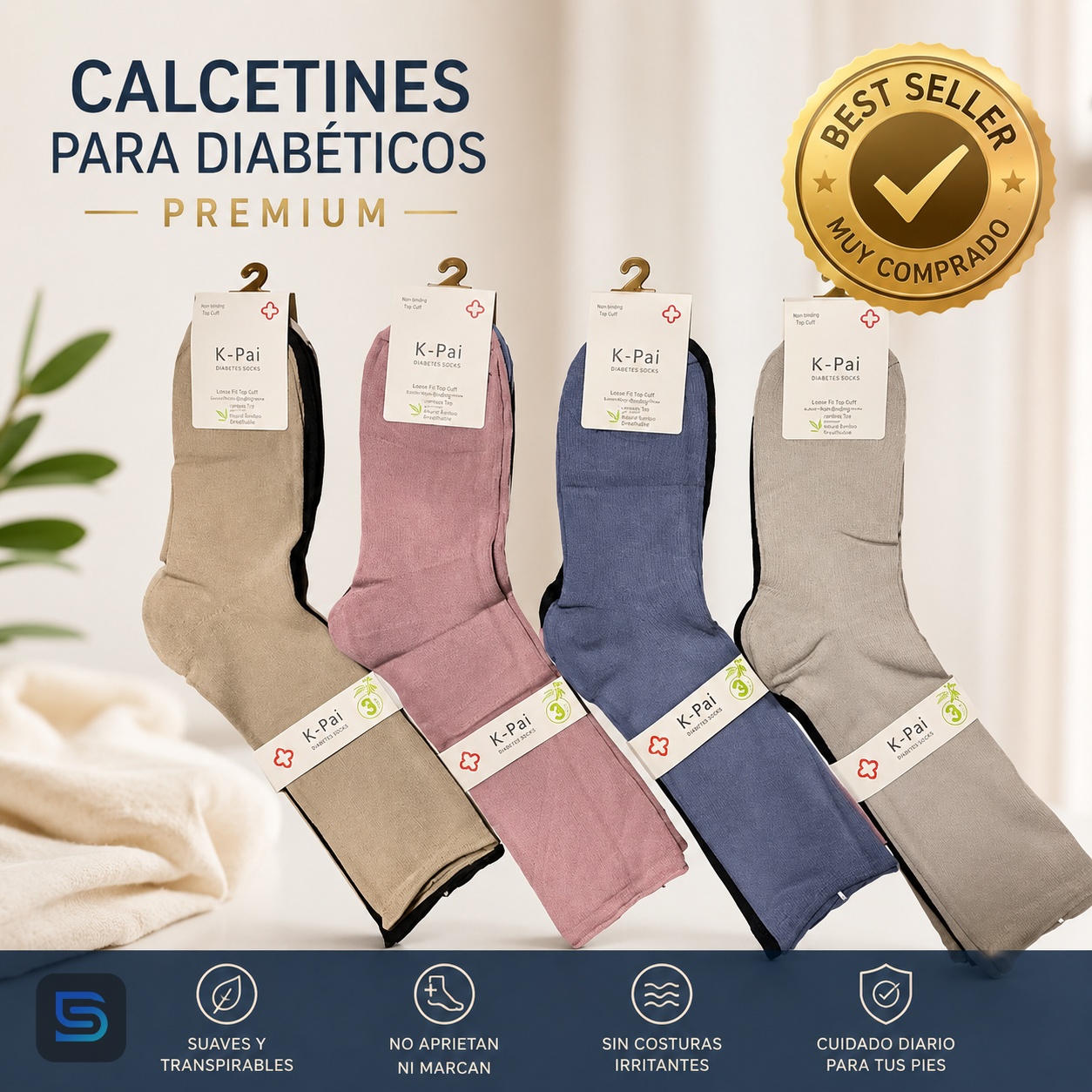 Calcetines para Diabéticos Premium x12 Pares